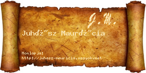 Juhász Maurícia névjegykártya
